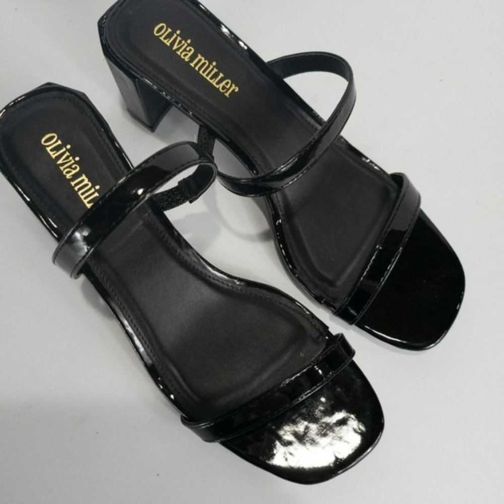 Olivia Miller Out on the Town Block Sandals -8 - Picture 3 of 5
